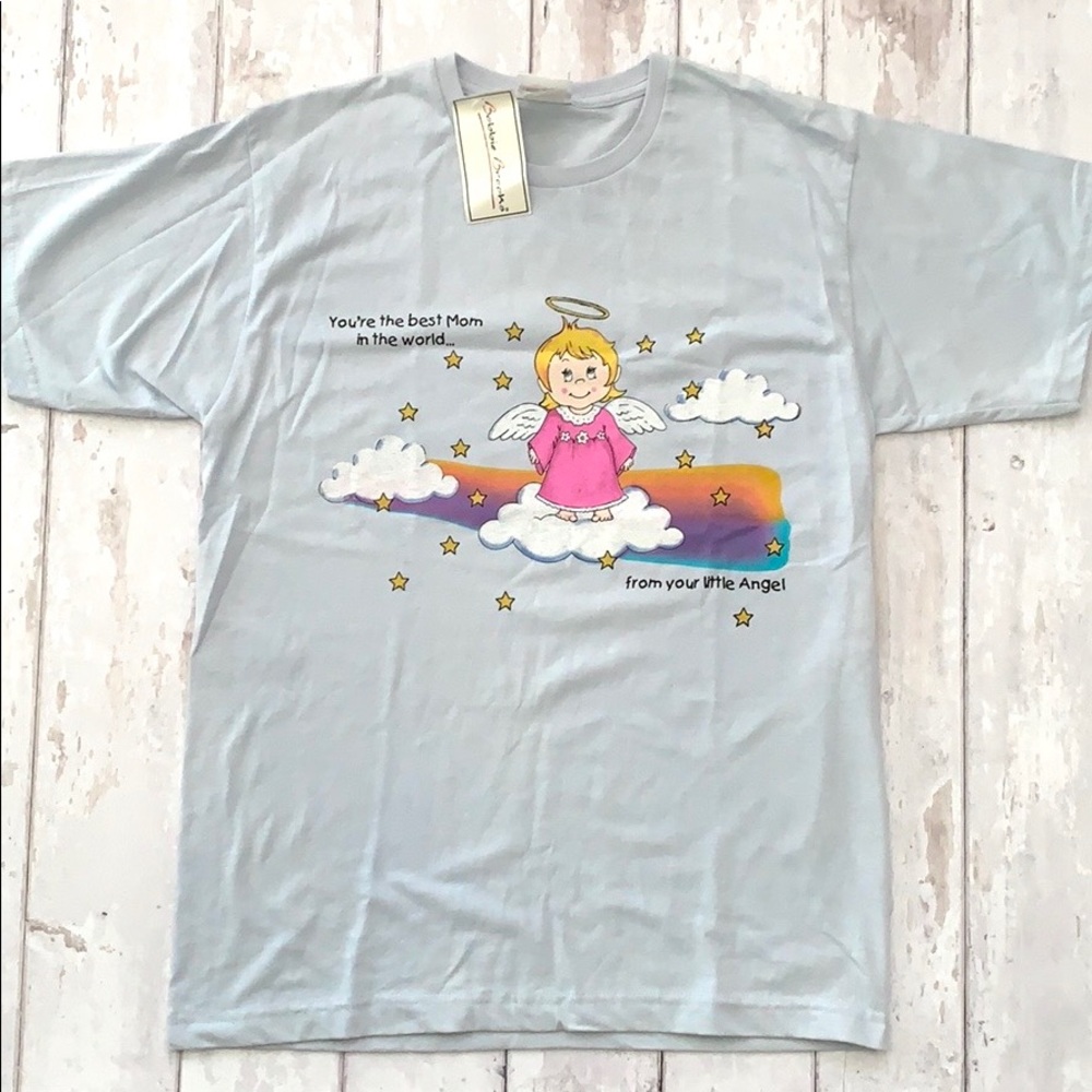 Women’s L/G Bobbie Brooks T-shirt Size Size Large Best Mom Angel Shirt